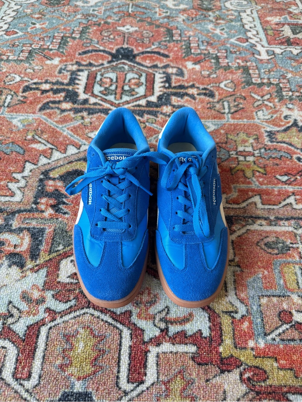 Reebok Bright Blue Sneakers with Gum Soles